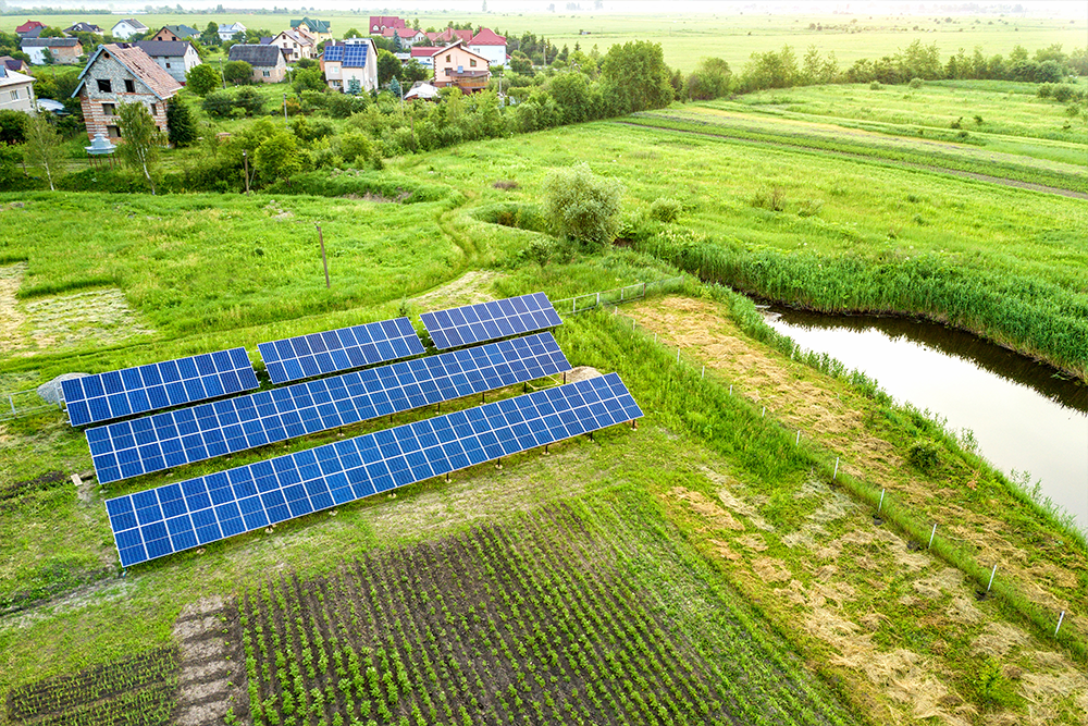 ground mount solar panel installation