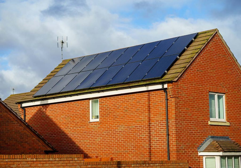 roof mounted solar panels